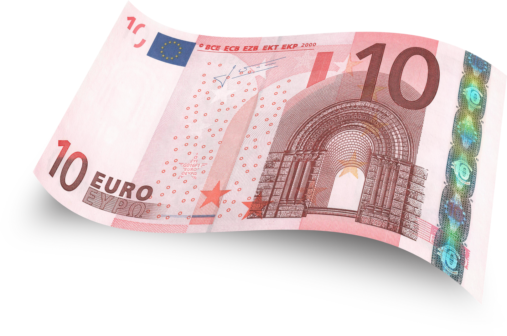 Close up Ten Euro 